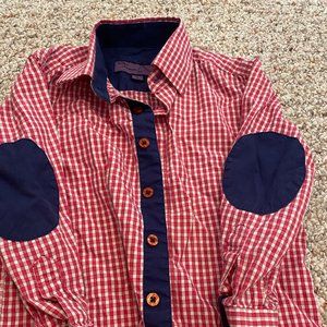 Isaac michael Size 5 red/blue/white plaid shirt